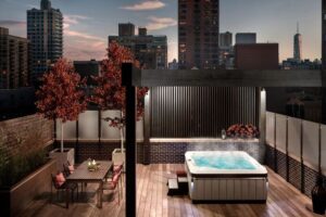 hot tub on roof